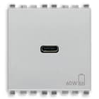 VIMAR - Alimentatore USB C 60W PD per Dispositivi Elettronici - Uscita USB Tipo C, Tecnologia Power Delivery, Alimentazione 120-240V 50/60Hz