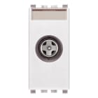 VIMAR - Presa TV-RD-SAT Diretta Bianco con Connettore Maschio e Attenuazione 1 dB, 5-2400 MHz, Passaggio Corrente e Segnali Controllo