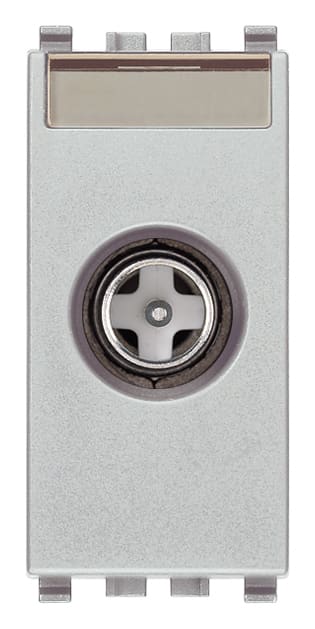 VIMAR - Presa TV-RD-SAT Diretta con Connettore Maschio e Attenuazione 1 dB, 5-2400 MHz, Passaggio Corrente e Segnali Controllo 20300.01.N