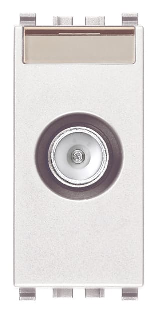 VIMAR - Presa Passante Coassiale Tv-Rd-Sat 5-2400 Mhz Connettore Maschio Attenuazione Derivazione 10 Db Bianco