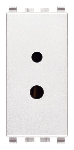 VIMAR - Presa Polarizzata 2P 6A 24V Bianco - Per Spine 01616 E 01617 (1 Spinotto Ø 3 Mm E 4 Mm), Morsetti A Vite. Impianti Hi-Fi, Filodiffusione 20331.B