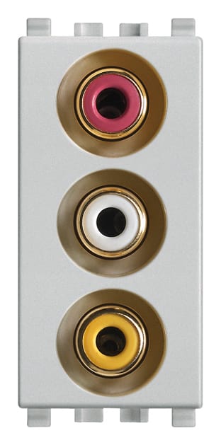 VIMAR - Presa 3 Connettori Rca Morsetti Vite Next 20335.N