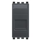 VIMAR - Presa RJ45 Cat6 UTP con Portello Antipolvere Grigio - Cablaggio Universale T568A/B, 8 Contatti, Morsetti ad Incisione di Isolante