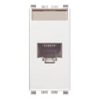 VIMAR - Presa Rj45 Netsafe Cat5E Utp Bianco - Connettore Universale T568A/B, 8 Contatti, Morsetti Ad Incisione D'Isolante 20338.8.B