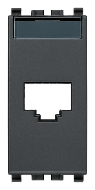 VIMAR - Adattatore RJ45 Amp Avaya Grigio - Connettori Amp/Tyco, Lucent Technologies/Systimax Grigio, Jack Linea 110, Toolless MTRJ, MGS Series.