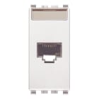 VIMAR - Presa RJ45 Bianca Cat5E UTP Netsafe - Cablaggio Universale T568A/B, 8 Contatti, Morsetti Ad Incisione D'Isolante 20339.11.B