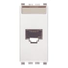 VIMAR - Presa RJ45 Bianca Cat6A UTP Netsafe - Connettore Universale T568A/B, 8 Contatti, Morsetti Ad Incisione Isolante 20339.15.B
