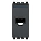 VIMAR - Presa RJ45 Grigio Cat6A UTP Netsafe - Connettore Universale T568A/B, 8 Contatti, Morsetti Ad Incisione D'Isolante