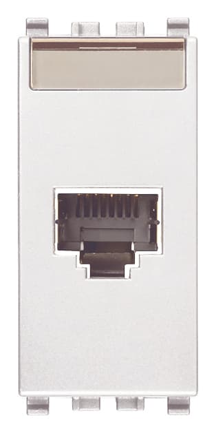 VIMAR - Presa Rj45 Netsafe Cat5E Ftp 110 Bianco - Connettore Schermato Universale T568A/B, 8 Contatti, Morsetti Ad Incisione D'Isolante Compatibile 20339.5.B