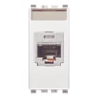 VIMAR - Presa RJ45 Panduit Cat5e UTP bianco con connettore MINI-COM, non schermata, cablaggio T568A/B, 8 contatti, morsetti ad incisione d'isolante. 20340.1.B