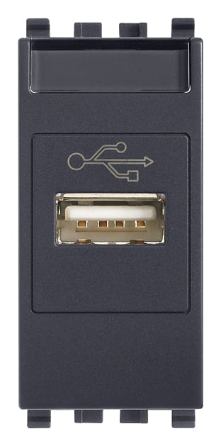 VIMAR - Presa USB Grigio Standard Morsetti Vite 20345