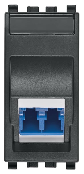VIMAR - Presa Ottica Monomodale 9/125 µm con Adattatore Lc Duplex Grigio 20350.LC