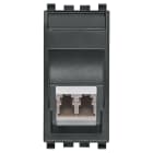 VIMAR - Presa Ottica Multimodale 50/125 Lc Grigio con Adattatore Duplex