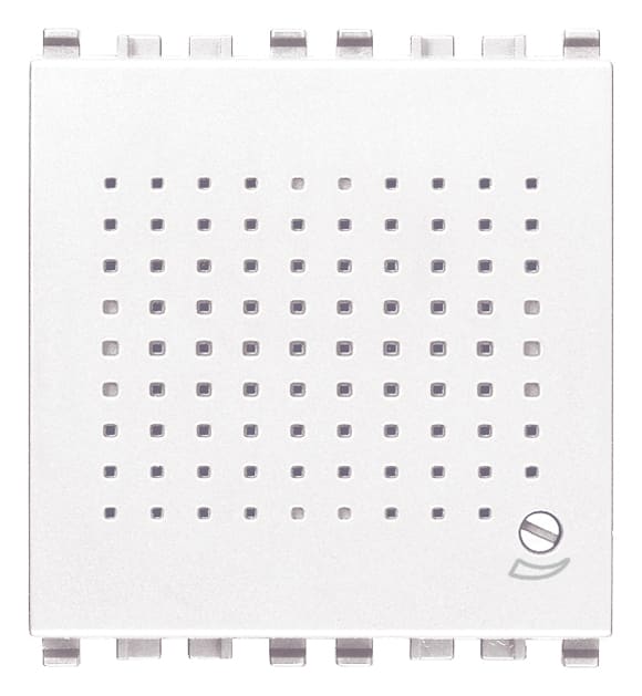 VIMAR - Suoneria Elettronica 3 Sequenze Sonore Regolabili 12V Bianco - Moduli Tritonale Bitonale Ronzatore Alimentazione 12V~ 50-60 Hz 12Vdc 20380.B