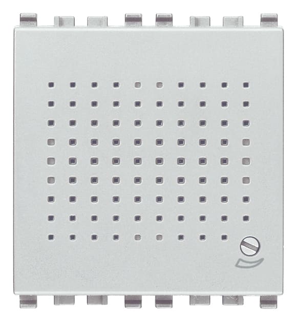 VIMAR - Suoneria Elettronica 3 Sequenze Sonore Regolabili 12V~ 50-60 Hz o 12Vdc - 2 Moduli 20380.N