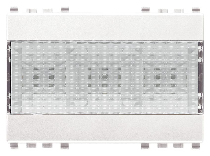 VIMAR - Lampada Emergenza Led 3M 120-230V Bianco Alta Efficienza Dispositivo Automatico Batterie Ricaricabili Autonomia 1 Ora 3 Moduli