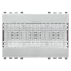 VIMAR - Lampada Emergenza Led 3M 120-230V Alta Efficienza Dispositivo Automatico Batterie Ricaricabili Autonomia 1 Ora 3 Moduli 20384.N