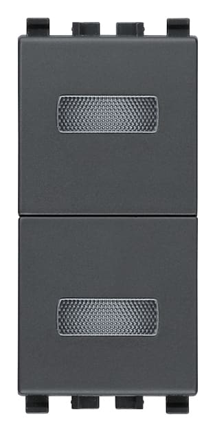 VIMAR - DOPPIA SPIA NEUTRA GRIGIO