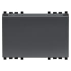 VIMAR - Lettore transponder verticale KNX grigio con tasca, 2 uscite relè NO 4A 24V, 2 ingressi, alimentazione 12-24V, 3 moduli.