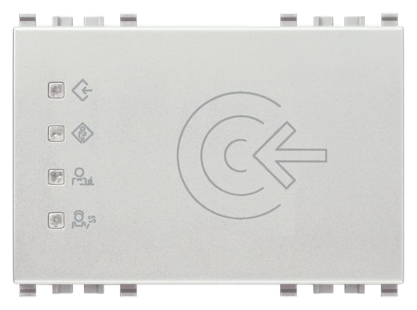 VIMAR - Lettore transponder esterno KNX Next, installazione esterna, 2 uscite relè NO 4A 24V, 2 ingressi, alimentazione 12-24V, 3 moduli, senza carta.