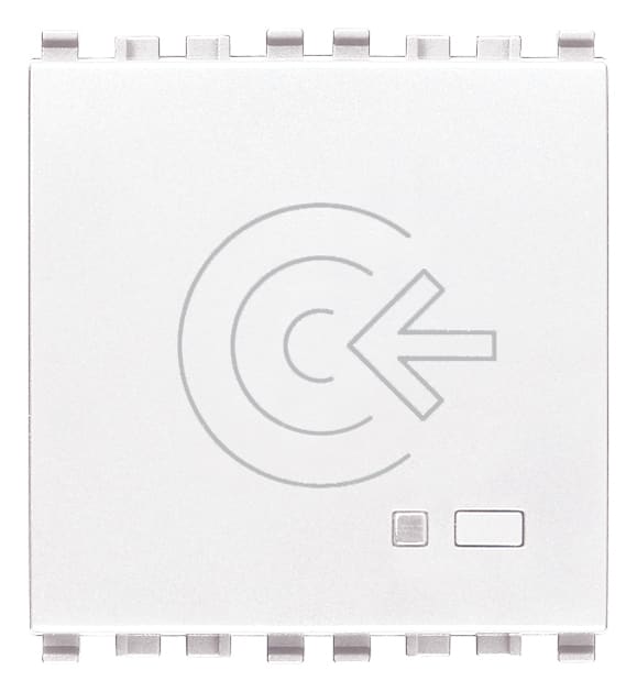 VIMAR - Fuoriporta RFID IoT bianco, lettore smart card, app View Wireless, Bluetooth 5.0, sistema mesh, 1 uscita relè, LED regolabile, 100-240 V, 2 moduli.