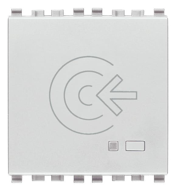 VIMAR - Fuoriporta RFID IoT Next: lettore smart card, configurazione via app, Bluetooth 5.0, sistema mesh, uscita relè, ingresso DND, LED regolabile.