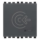 VIMAR - Fuoriporta RFID IoT grigio, lettore smart card, configurazione via app, Bluetooth 5.0, sistema mesh, 1 uscita relè, LED regolabile, 100-240 V, 2 moduli.