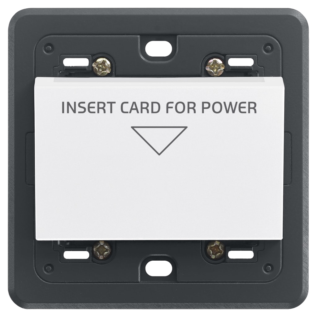 VIMAR - Interruttore elettronico a badge bianco, tasca verticale, uscita a relè 16 A 230 V, supporto per scatole BS, senza carta ISO.