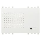 VIMAR - Sirena da Interno Bianco - 2 Suonerie Selezionabili, Volume Beep, Led Rosso - 3 Moduli