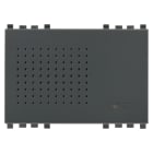 VIMAR - Sirena da Interno Grigio - 2 Suonerie Selezionabili, Volume Beep, Led Rosso - 3 Moduli 20496