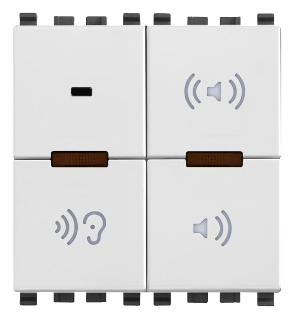 VIMAR - Microfono di chiamata bianco per controllo vocale bambini - 2 moduli