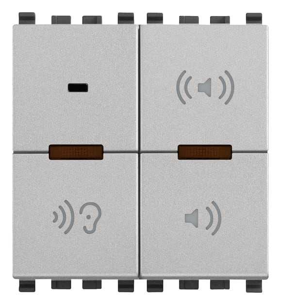 VIMAR - Microfono di Chiamata Next - Per Chiamata Selettiva o Generale, Attivazione Vocale per Controllo Bambini, 2 Moduli