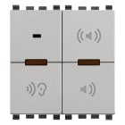 VIMAR - Microfono di Chiamata Next - Per Chiamata Selettiva o Generale, Attivazione Vocale per Controllo Bambini, 2 Moduli