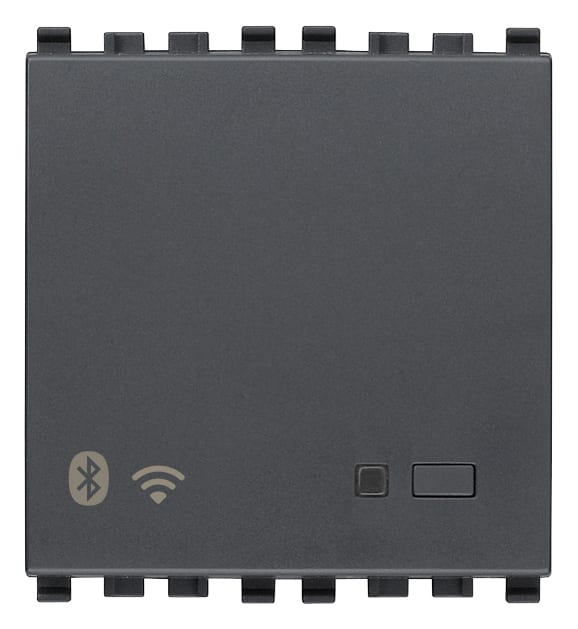 VIMAR - Gateway IoT grigio 2 moduli con Bluetooth e Wi-Fi per integrazione e supervisione VIEW Wireless tramite Cloud e App, alimentazione 100-240 V 50/60 Hz.