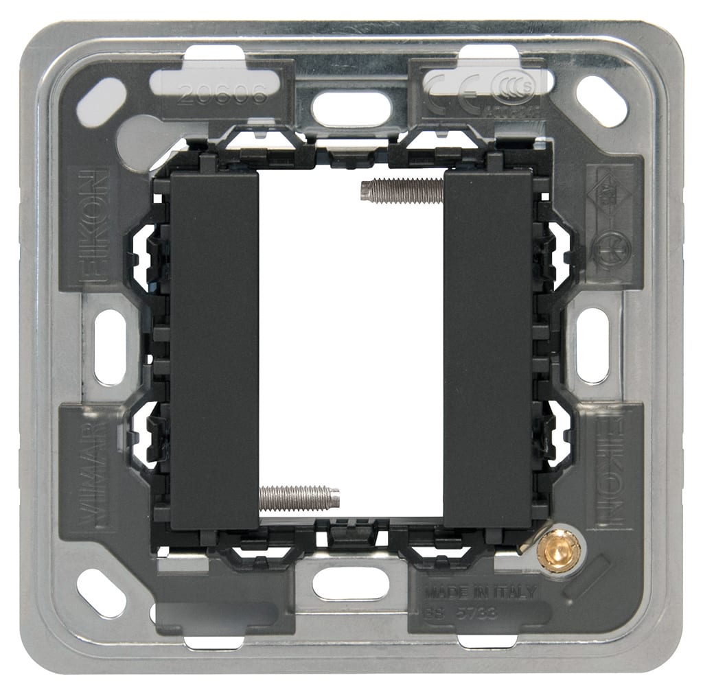 VIMAR - Supporto 1 Modulo Grigio Con Viti Per Scatole Quadrate