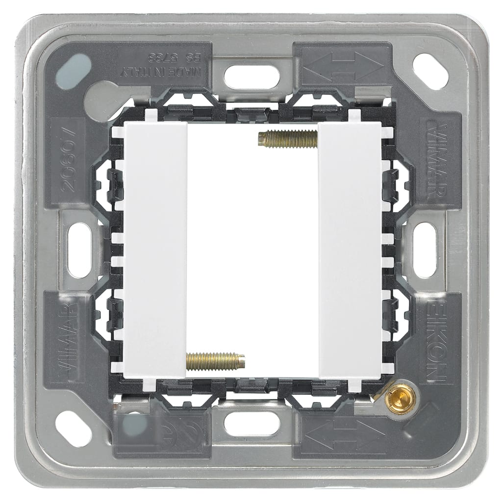 VIMAR - Supporto 1 Modulo Bianco con Viti per Scatole Quadrate.