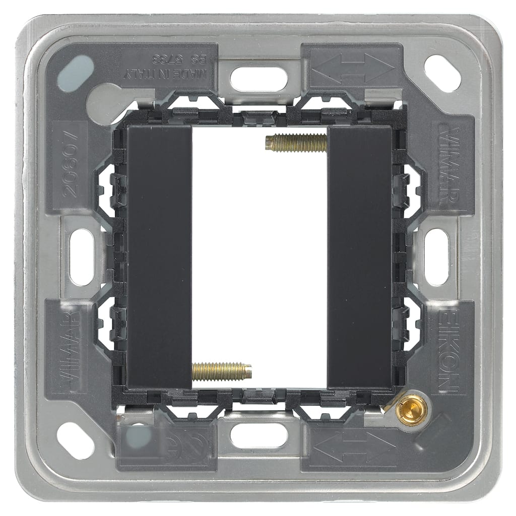 VIMAR - Supporto 1 Modulo Grigio con Viti per Scatole Quadrate 20606