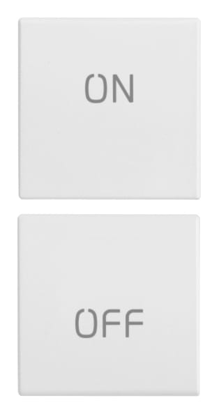 VIMAR - DUE MEZZI TASTI 1M SIMBOLI ON/OFF BIANCO 20751.1.B