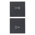 VIMAR - Due Mezzi Tasti On/Off Volume Grigio Intercambiabili Modulo Simboli.
