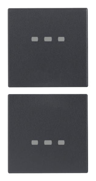 VIMAR - DUE MEZZI TASTI 1M NEUTRO PERS. GRIGIO