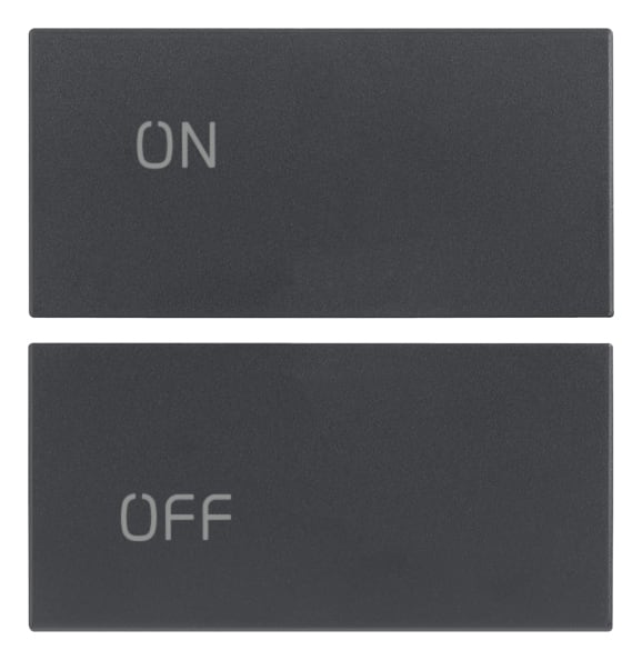 VIMAR - DUE MEZZI TASTI 2M SIMBOLI ON/OFF GRIGIO
