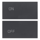 VIMAR - DUE MEZZI TASTI 2M SIMBOLI ON/OFF GRIGIO