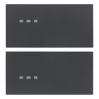 VIMAR - DUE MEZZI TASTI 2M NEUTRO PERS. GRIGIO 20752