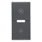 VIMAR - DUE MEZZI TASTI 1M DIMMER GRIGIO