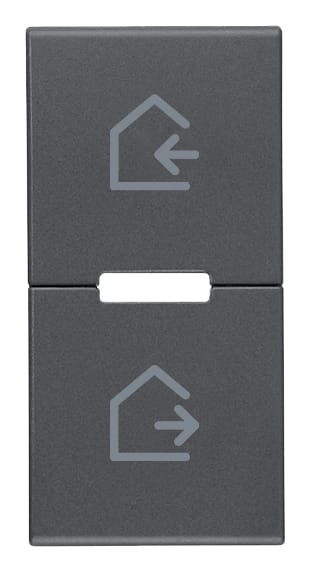VIMAR - Due Mezzi Tasti Intercambiabili 1 Modulo Grigio con Simboli Scenari