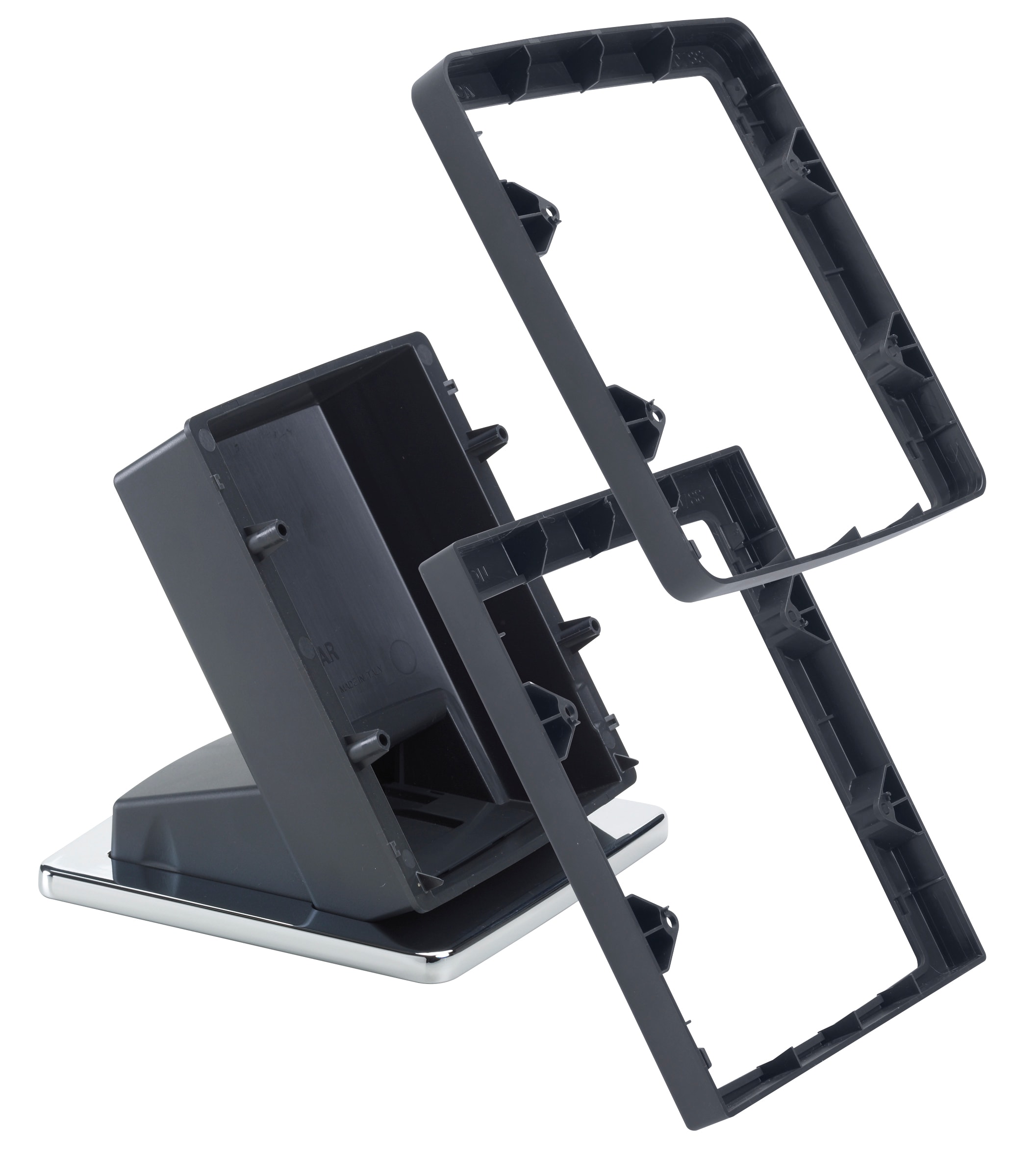 VIMAR - Base da tavolo 8M grigio inclinata 8 moduli cornice placca Eikon Classic o Round 20788