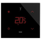 VIMAR - Termostato domotico FAN 2M nero diamante touch screen per controllo temperatura ambiente, comando fan-coil 3 velocità, retroilluminazione LED RGB.