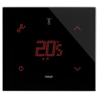 VIMAR - Termostato domotico nero diamante, touch screen, controllo temperatura, comandi make up room e do not disturb, retroilluminazione LED RGB.