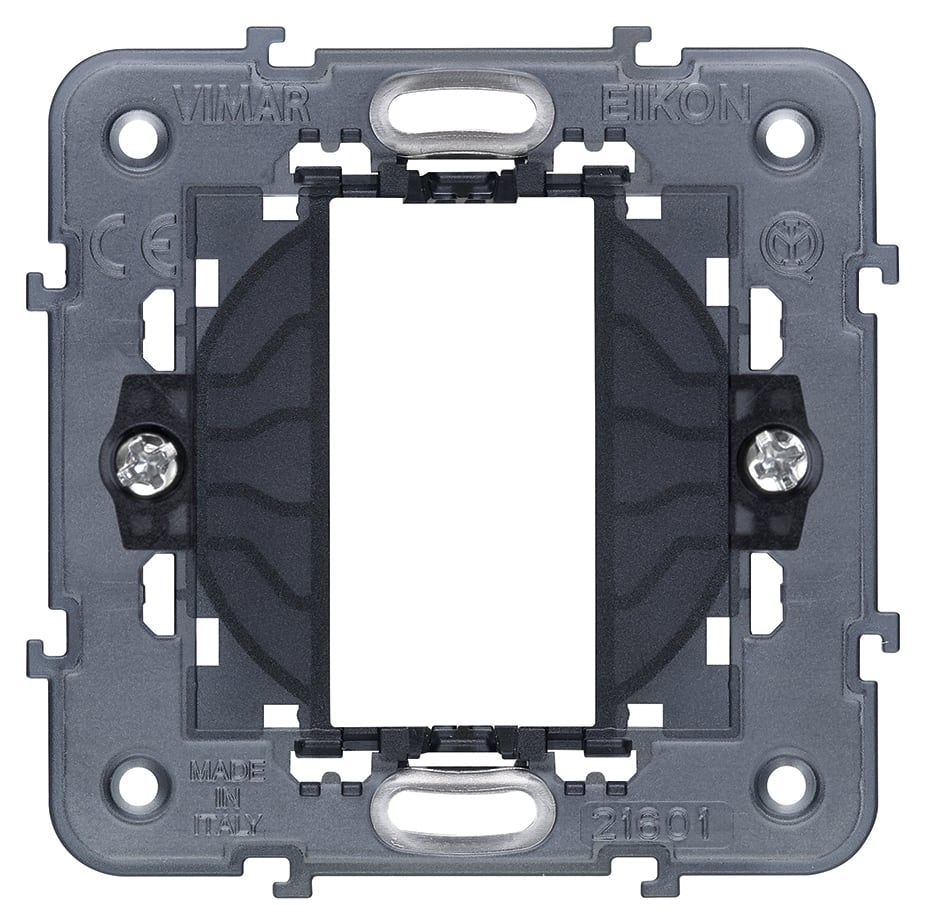 VIMAR - Supporto 1 Modulo con Griffe per Scatole Da Incasso Ø 60 Mm 21601.0