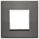 VIMAR - Placca 2 Moduli Alluminio Anodizzato Grigio Lava 21642.03